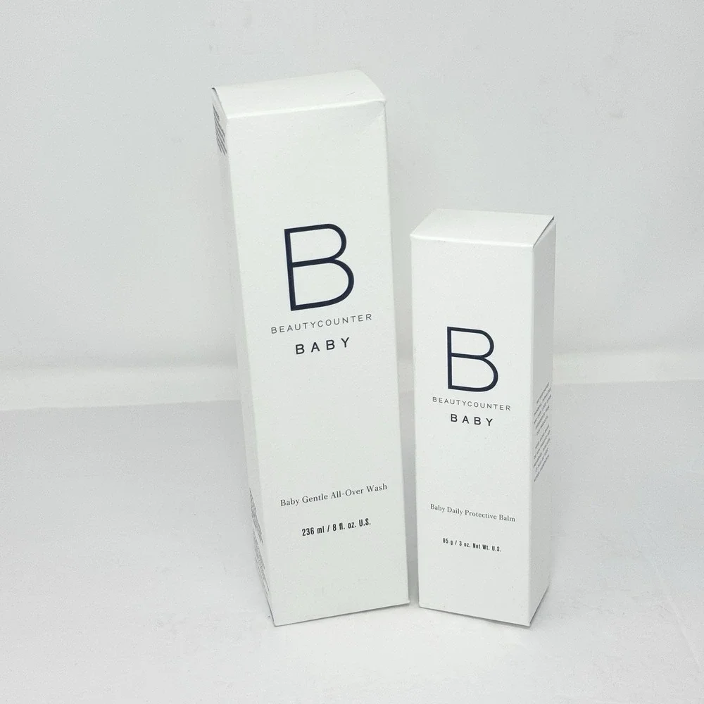 Beautycounter Baby Gentle All Over Wash 8oz & Daily Protective Balm 3oz Set